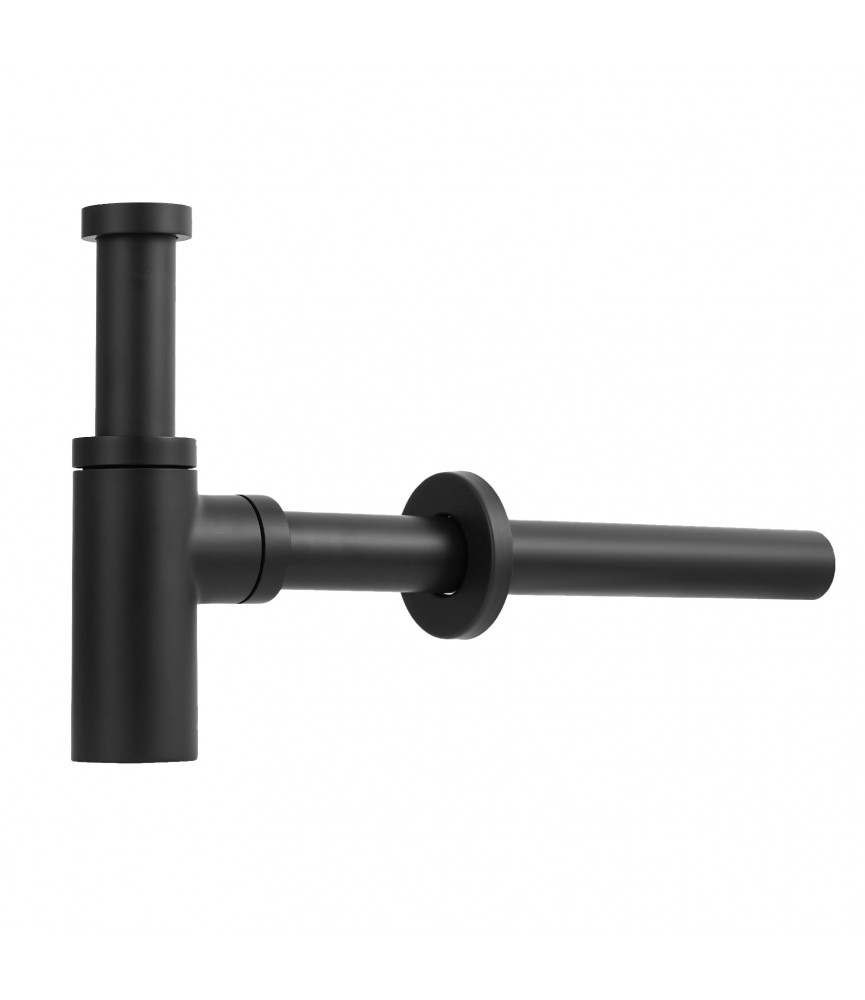 SIPHON LAVABO LAITON ROND NOIR 3035